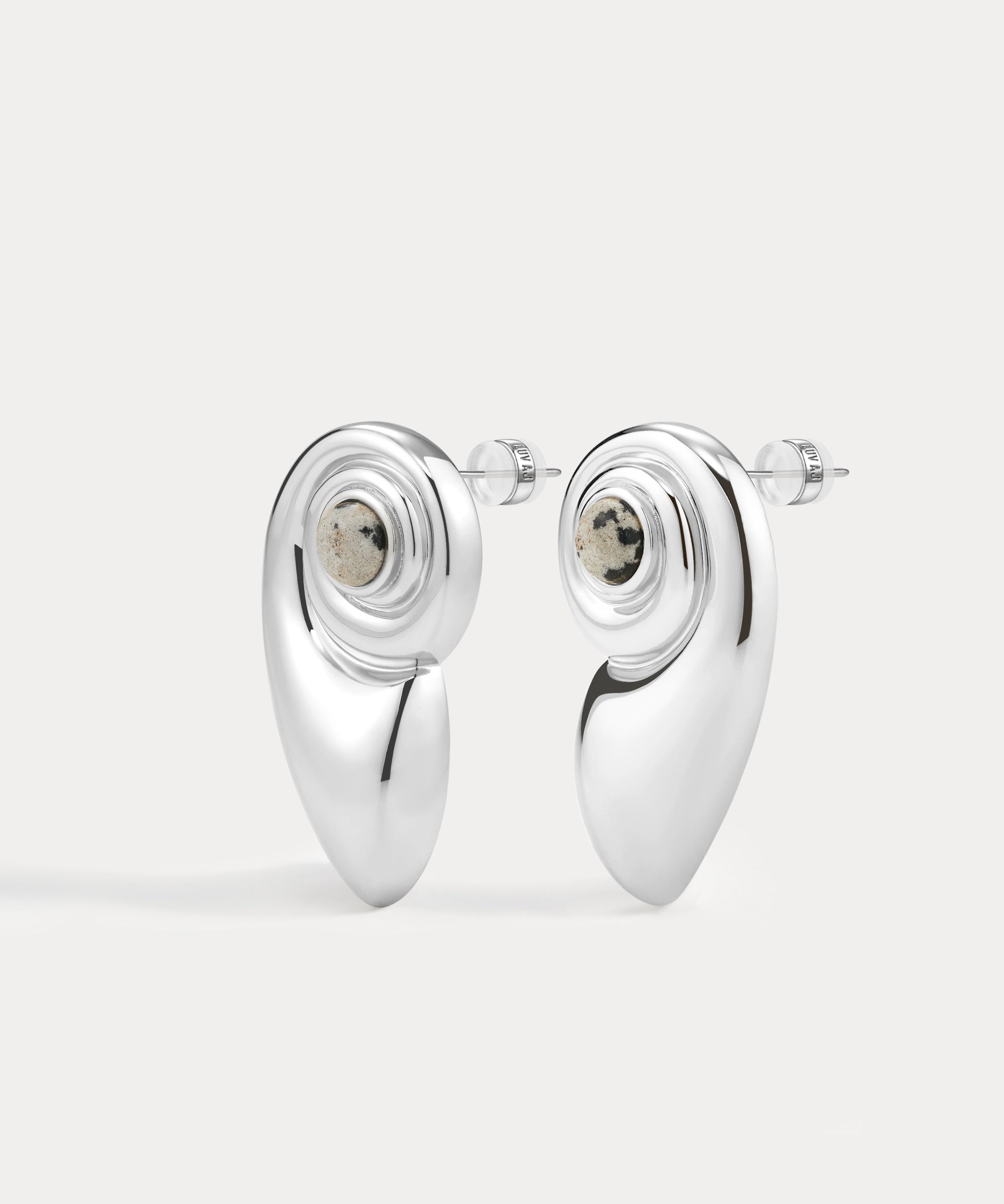 Luv AJ Palma Shell Studs in silver