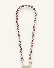 Cassy  Long Phone Chain - Bordeaux