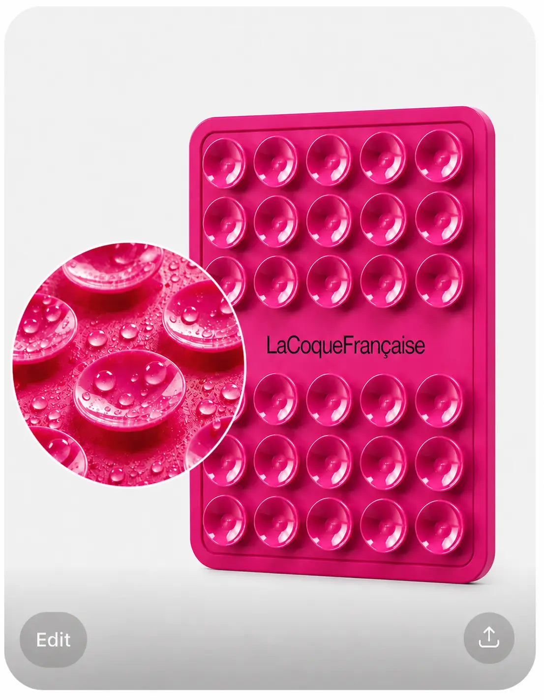 Pink Silicone Phone Grip