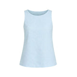Light blue sleeveless linen top 