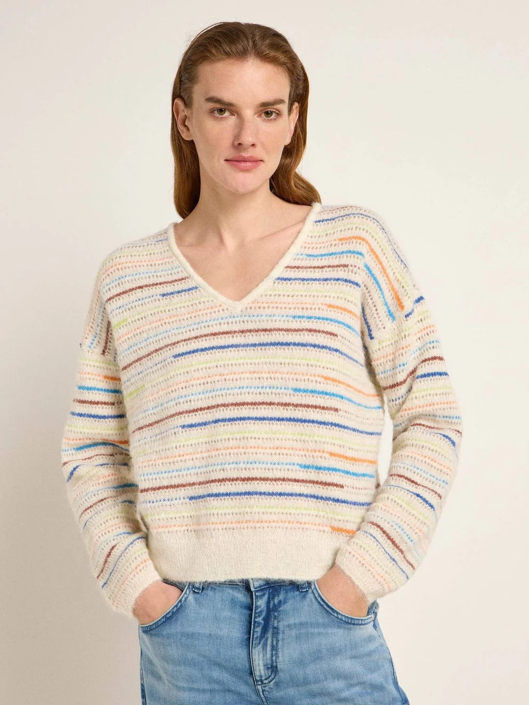 Striped Alpaca-Blend Sweater — Multicolour