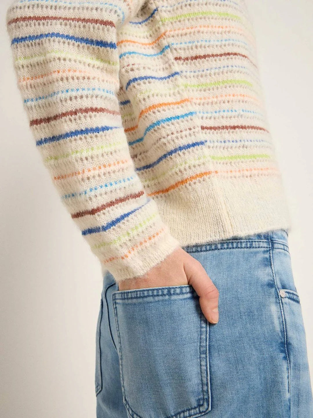 Striped Alpaca-Blend Sweater — Multicolour