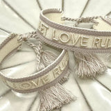 LET LOVE RULE Statement Woven Bracelet
