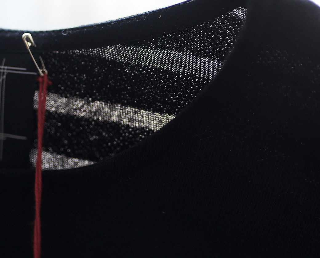 Detailed Close-Up of Lost Lines Voile T-Shirt