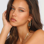 Luv AJ Amalfi Tube Hoops on model