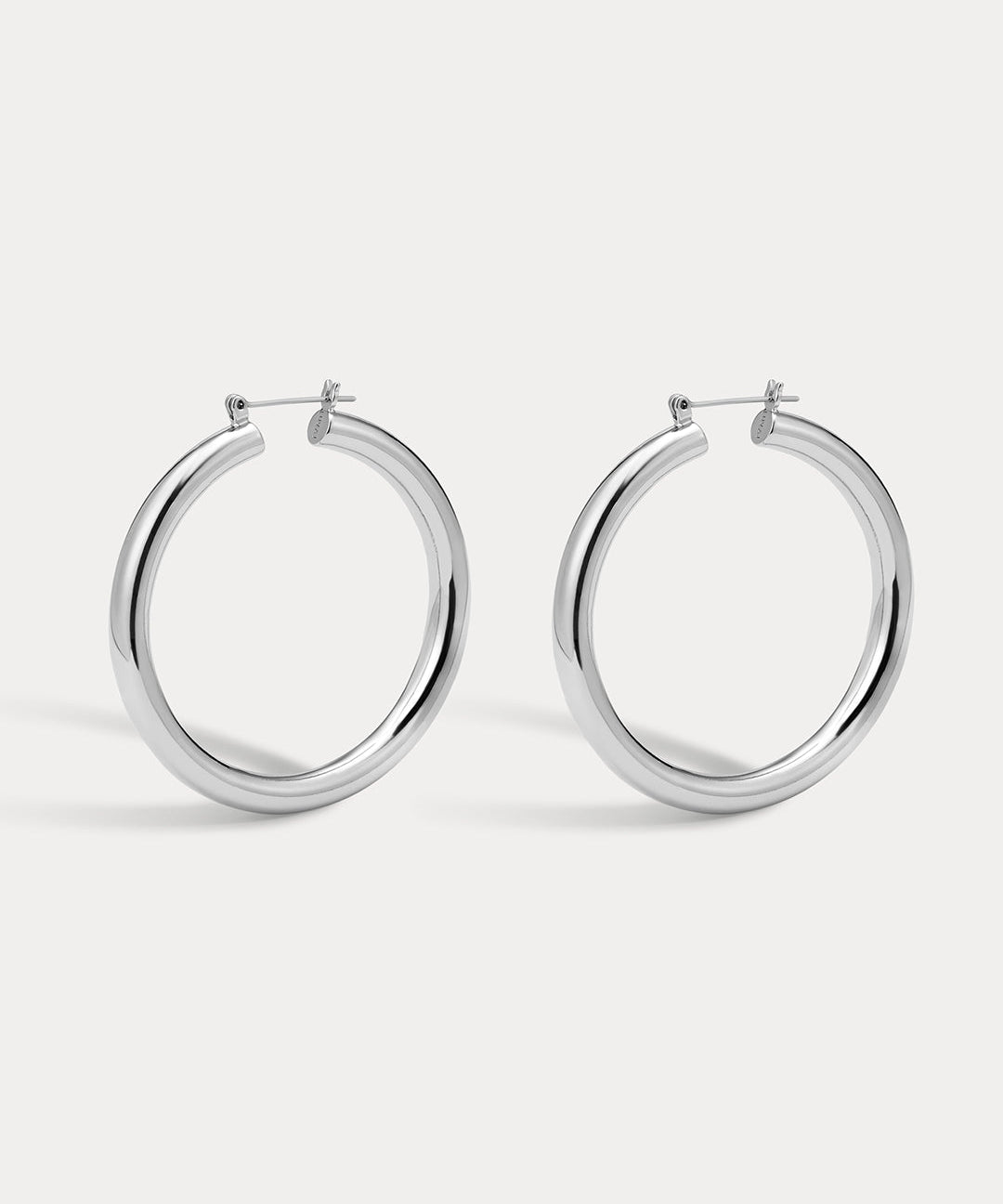 Luv AJ Amalfi Tube Hoops in silver