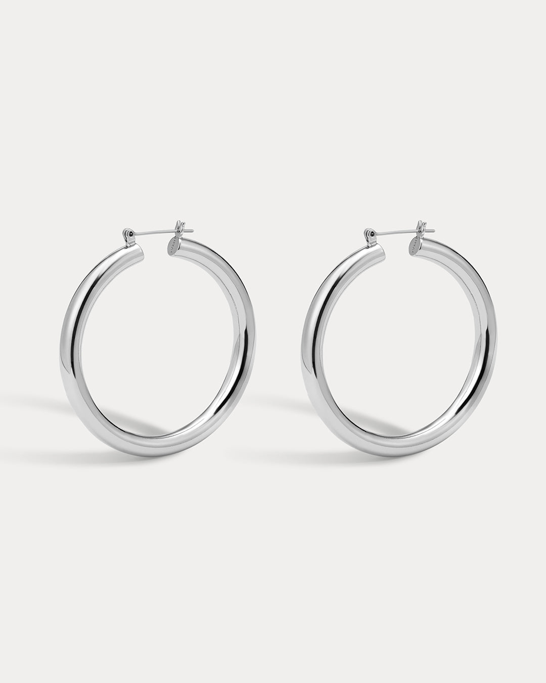 Luv AJ Amalfi Tube Hoops in silver
