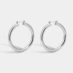 Luv AJ Amalfi Tube Hoops in silver