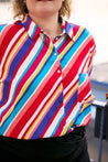 Bright pattern of comfortable and eco-friendly women's shirt.