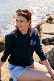 Vicoire Marineblaues Sweatshirt