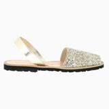 Gold Glitter Sandals by Minorquines