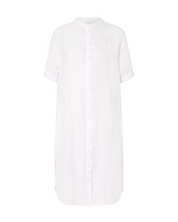MMArleth white linen dress product image showing relaxed straight silhouette