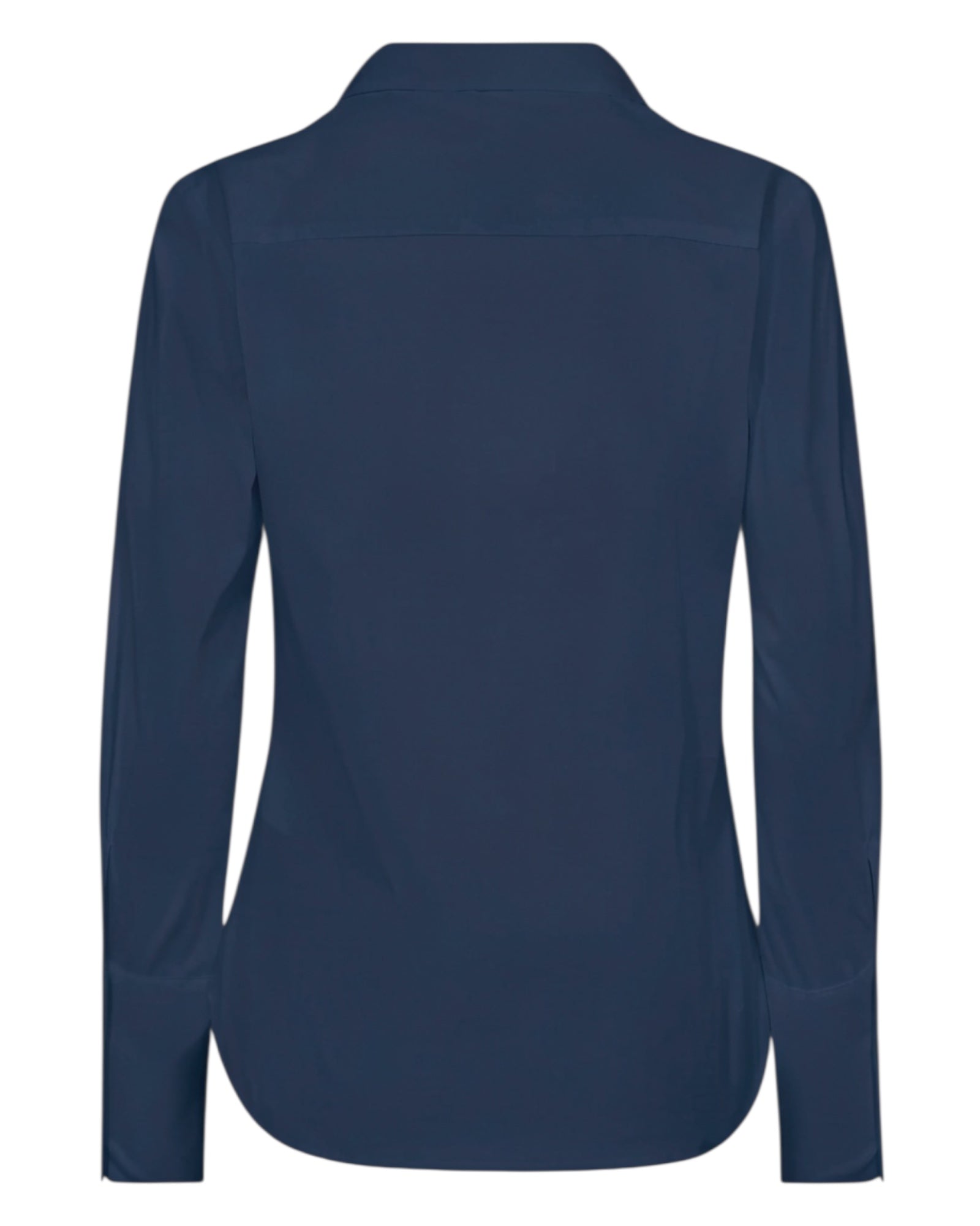 MMSybel Satin Ruffle Shirt – Navy