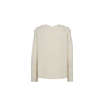 Mos Mosh Thora V-neck knit in ecru, back view – 99things.ch