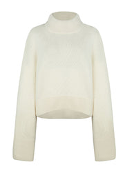 Luxury Women's Cashmere Pullover in Ivory ba Nuage Cashmere