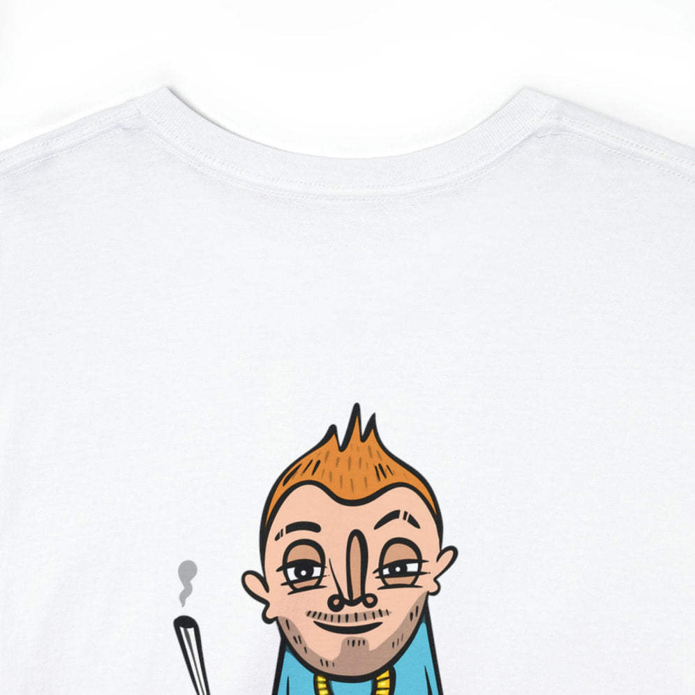 Rodrigue Tintin Gone Bad Unisex Heavy Cotton T Shirt Close Up
