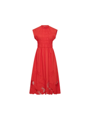 MMAria Mono Embroidered Dress – Soft Coral