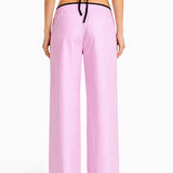 Candy-Striped Cotton Wide-Leg Pants