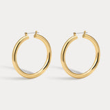 Luv AJ Amalfi Tube Hoops in gold