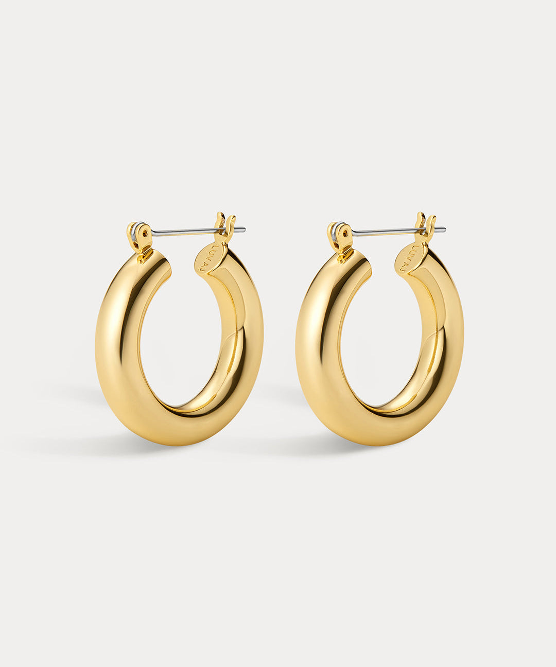 Luv AJ Baby Amalfi Tube Hoops in gold