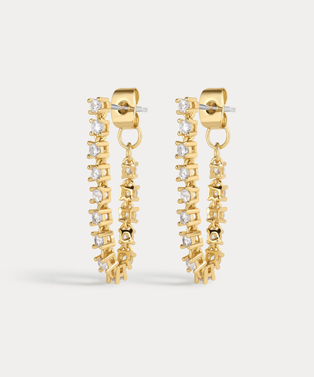 Luv AJ Ballier Chain Studs in gold