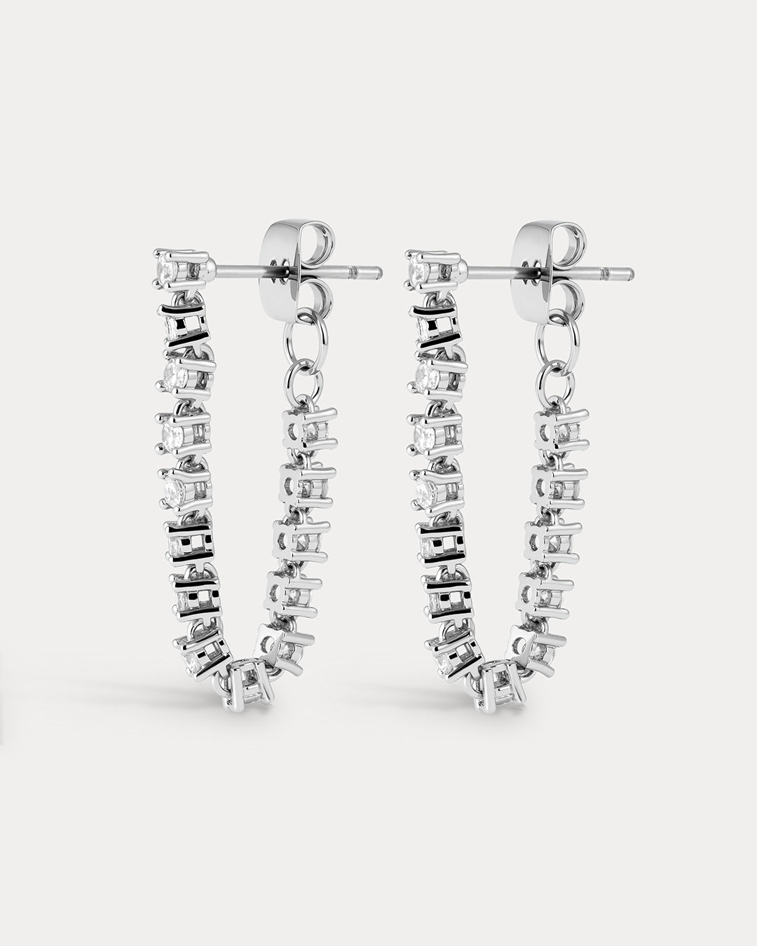 Luv AJ Ballier Chain Studs in silver