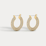 Luv AJ Pave Baby Amalfi Hoops in gold