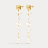 Luv AJ Seychelles Pearl Drop Studs in gold