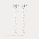 Luv AJ Seychelles Pearl Drop Studs in silver