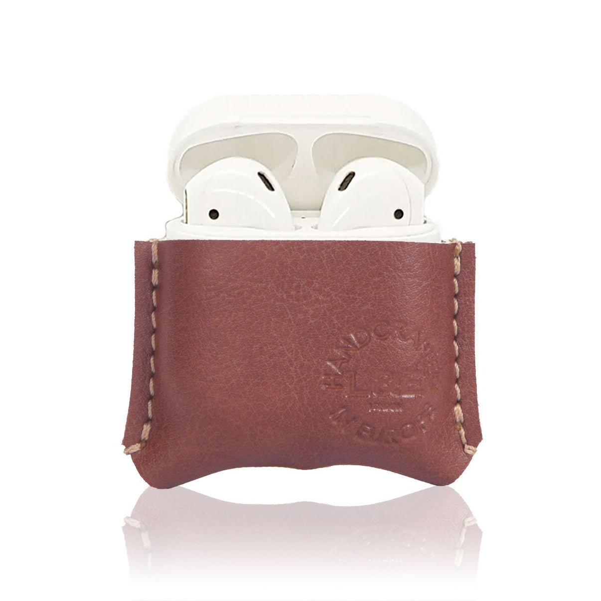 Bourbon-Vegan Leather AirPods Cover by L&E