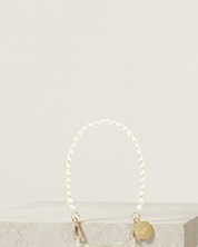 Agathe White Beaded Phone Chain stylish hands-free smartphone accessory with elegant white beads