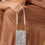 Agathe White Beaded Phone Chain stylish hands-free smartphone accessory with elegant white beads