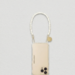 Agathe White Beaded Phone Chain stylish hands-free smartphone accessory with elegant white beads