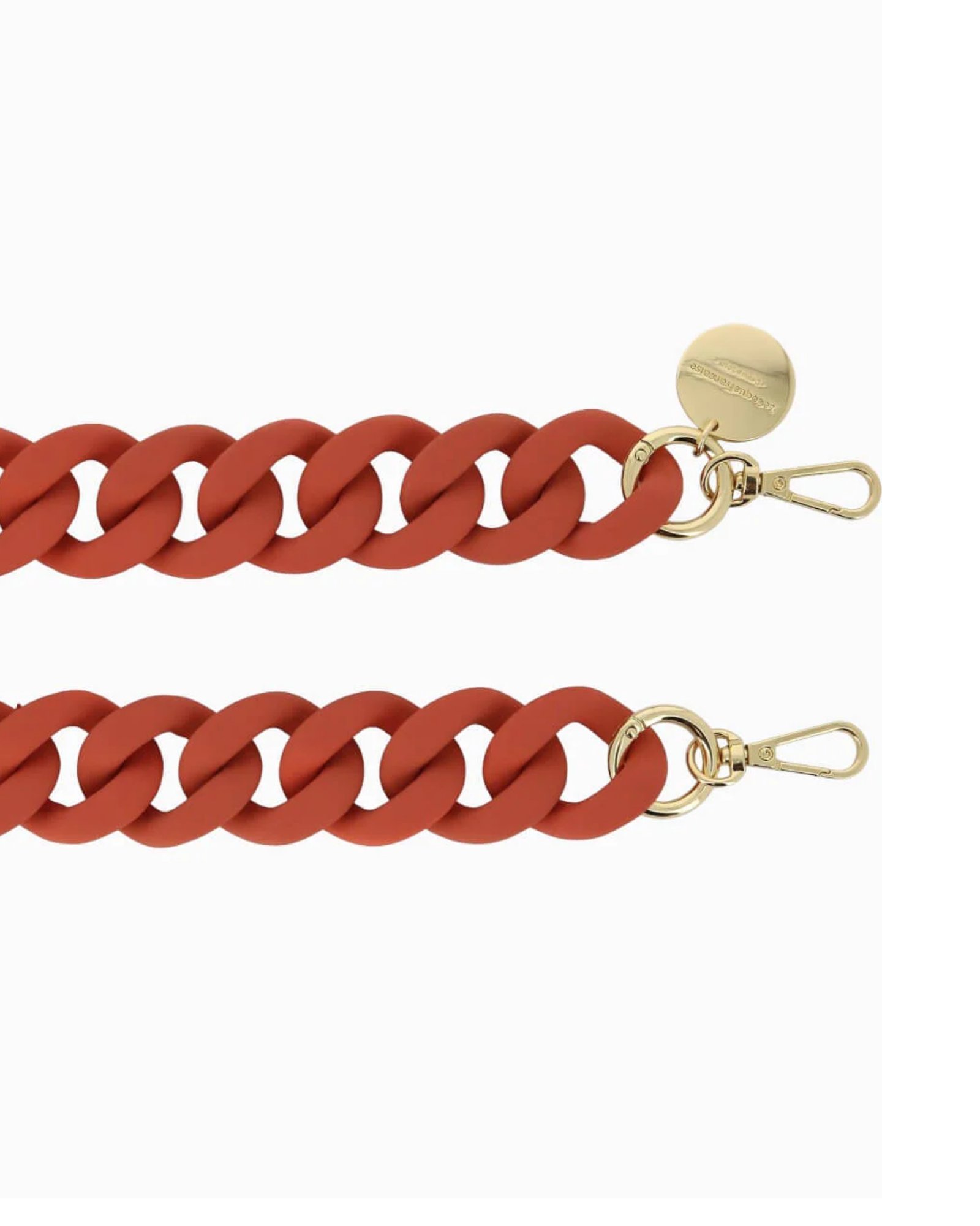 Alice Soft Touch Phone Chain in Brique 120cm stylish crossbody smartphone strap with soft-touch finish