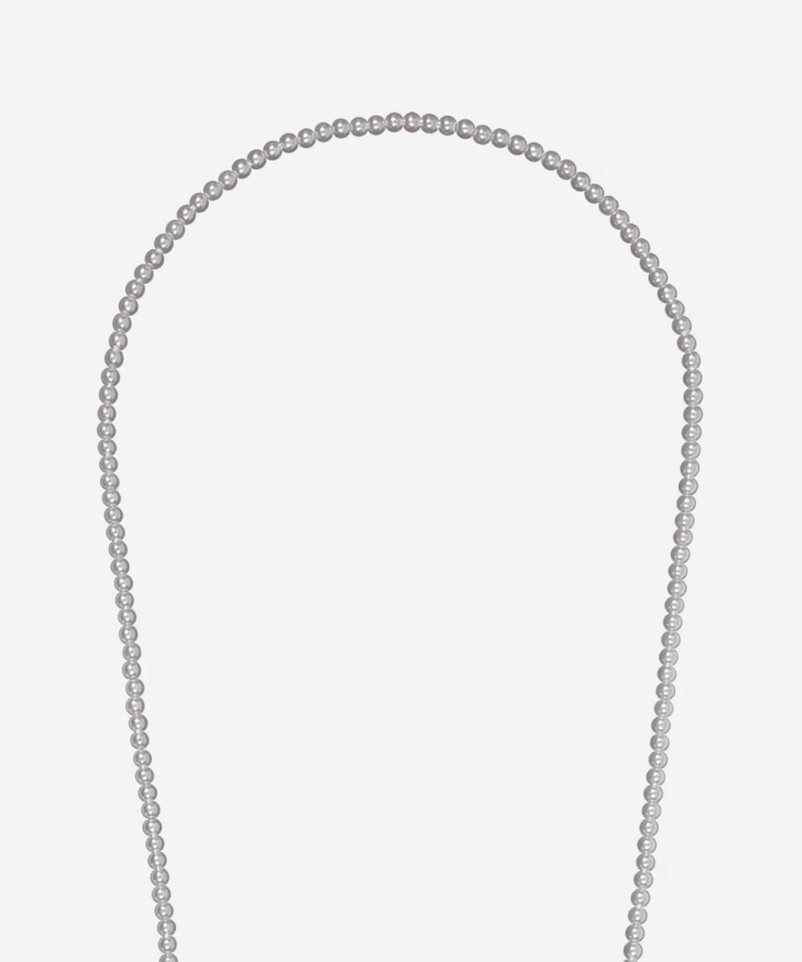 Amalya White Beaded Phone Chain 120cm elegant crossbody smartphone accessory with white decorative beads