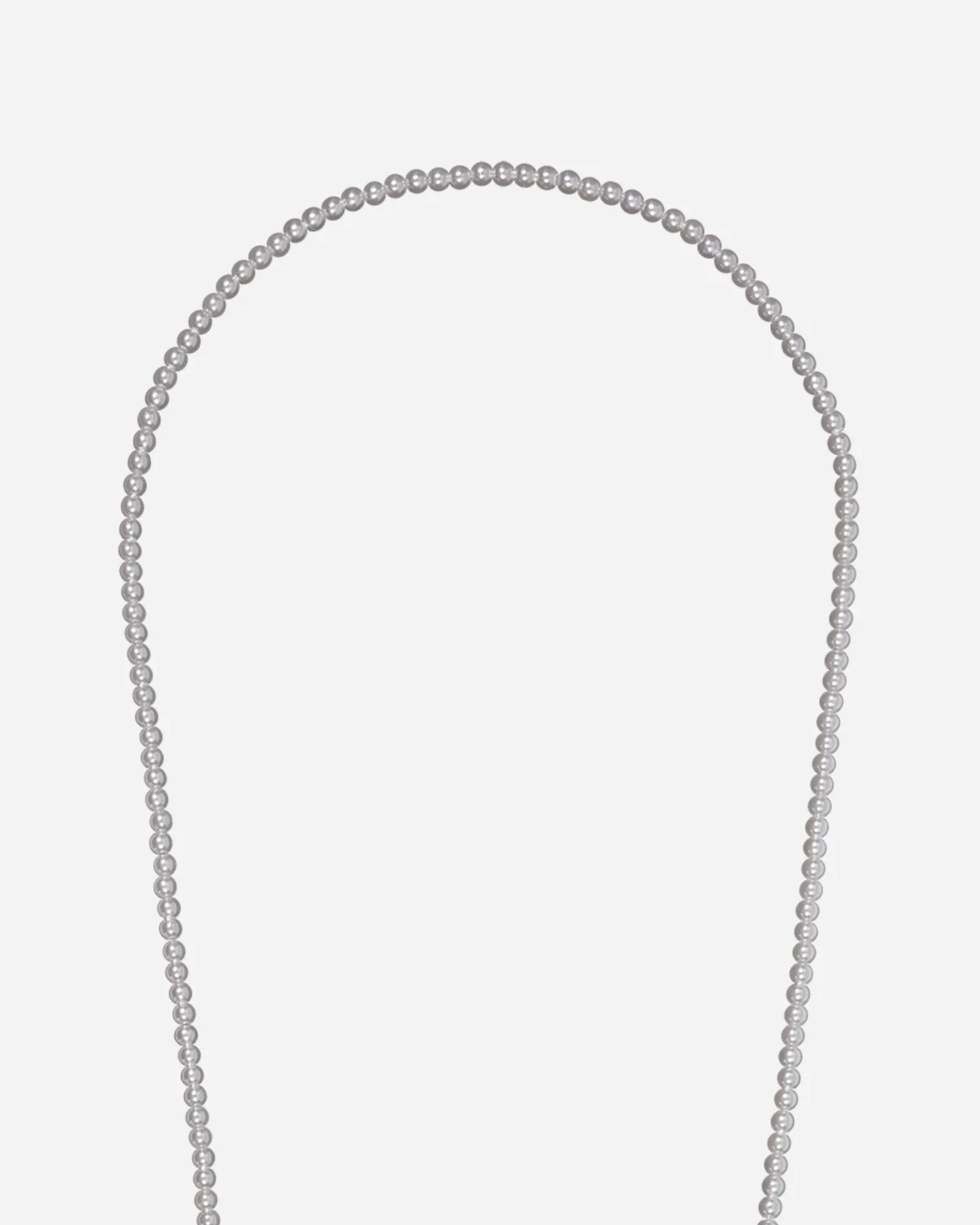 Amalya White Beaded Phone Chain 120cm elegant crossbody smartphone accessory with white decorative beads