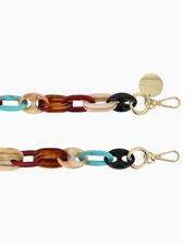 Amber Multicolor Resin Phone Chain 120cm colorful crossbody smartphone accessory with resin links