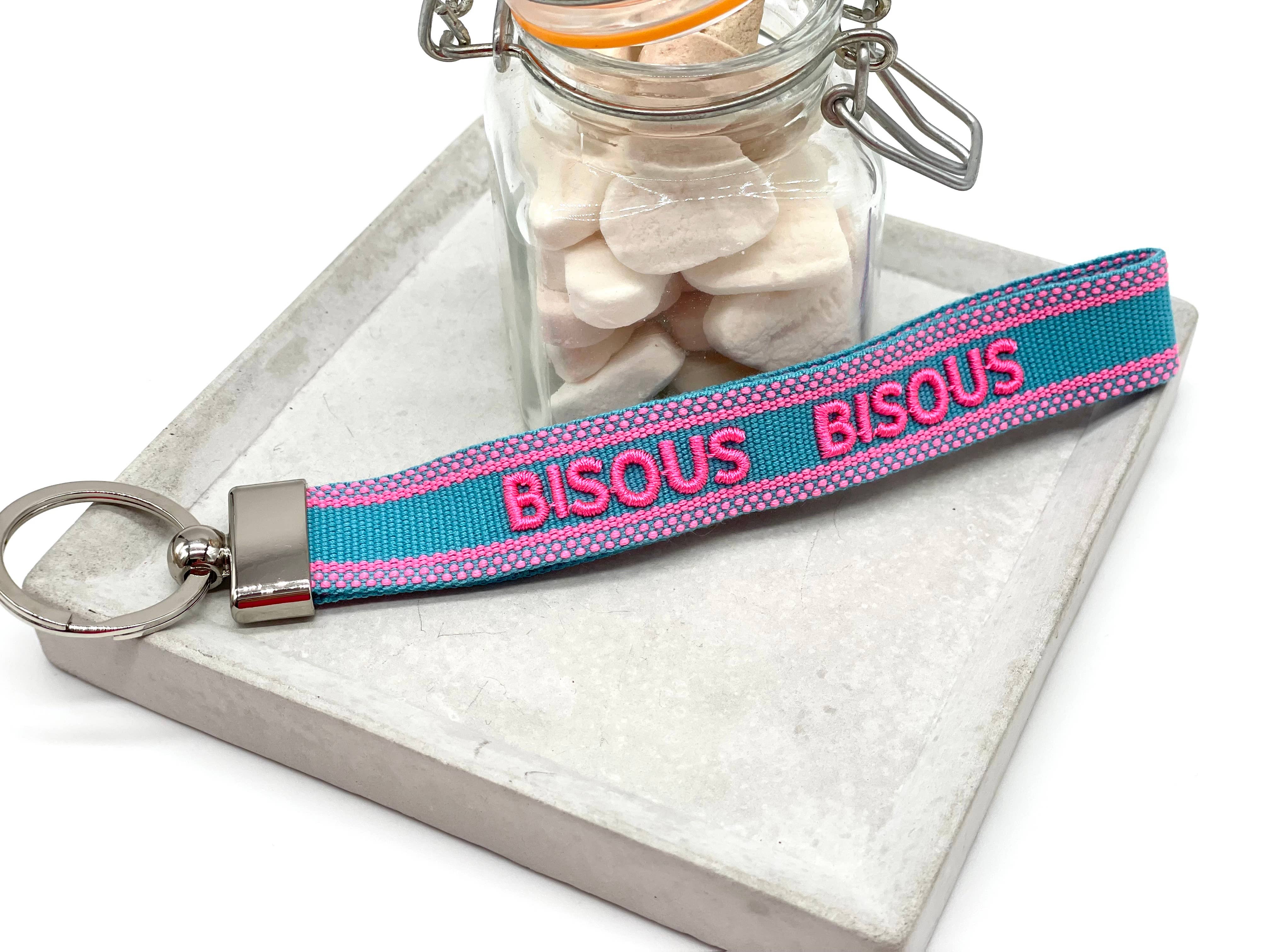 BISOUS BISOUS Keychain woven embroidered