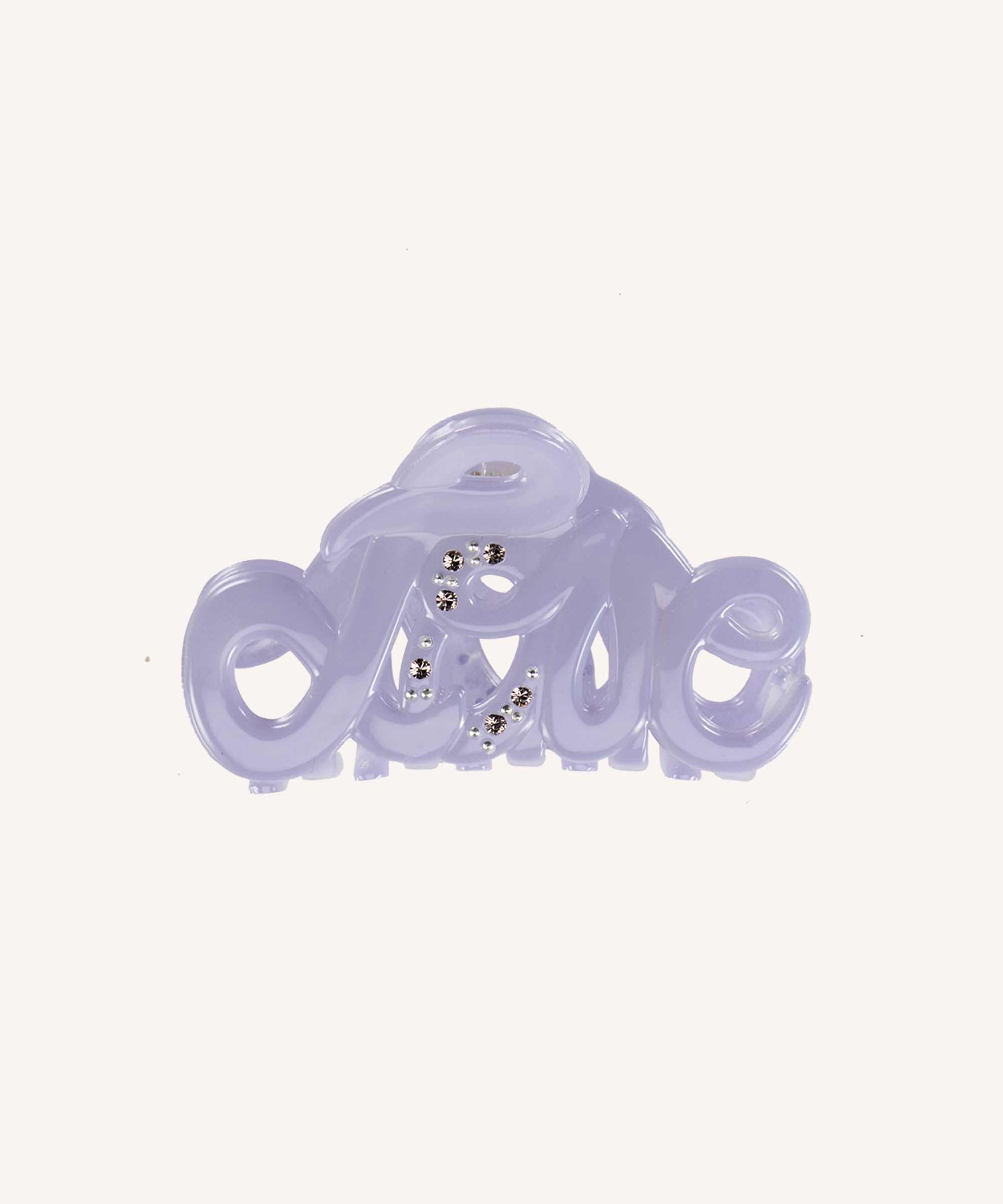 Bon Dep Love Swarovski Crystal Hair Claw 5cm – Lavender – front view