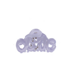 Bon Dep Love hair claw in lavender acetate with Swarovski crystals set into the sculpted lettering