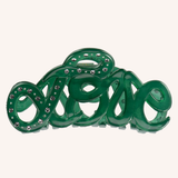 Bon Dep Love Swarovski Crystal Hair Claw 8cm – Green
