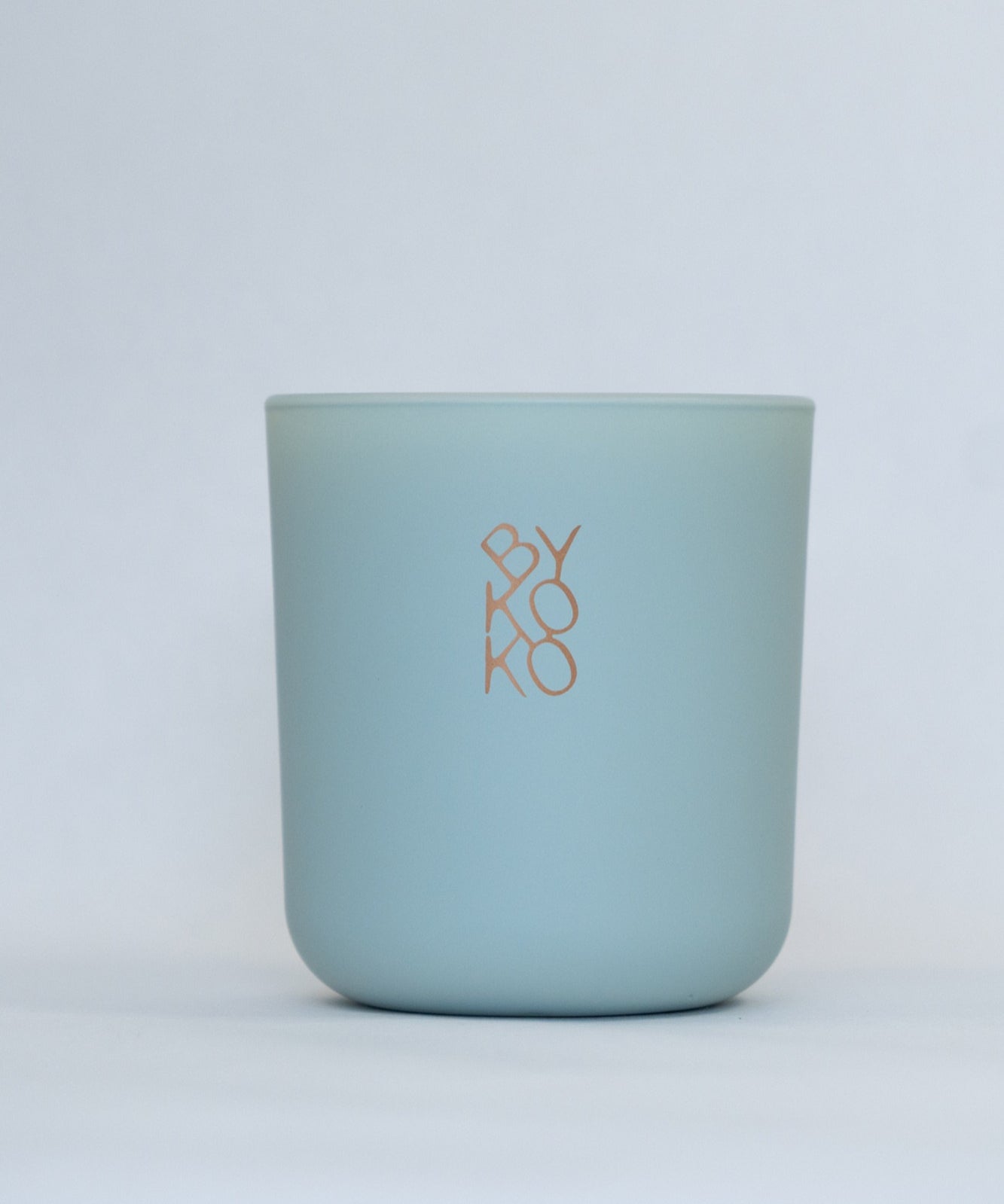 BYKOKO Amalfi Coast scented candle in matt sea-green glass