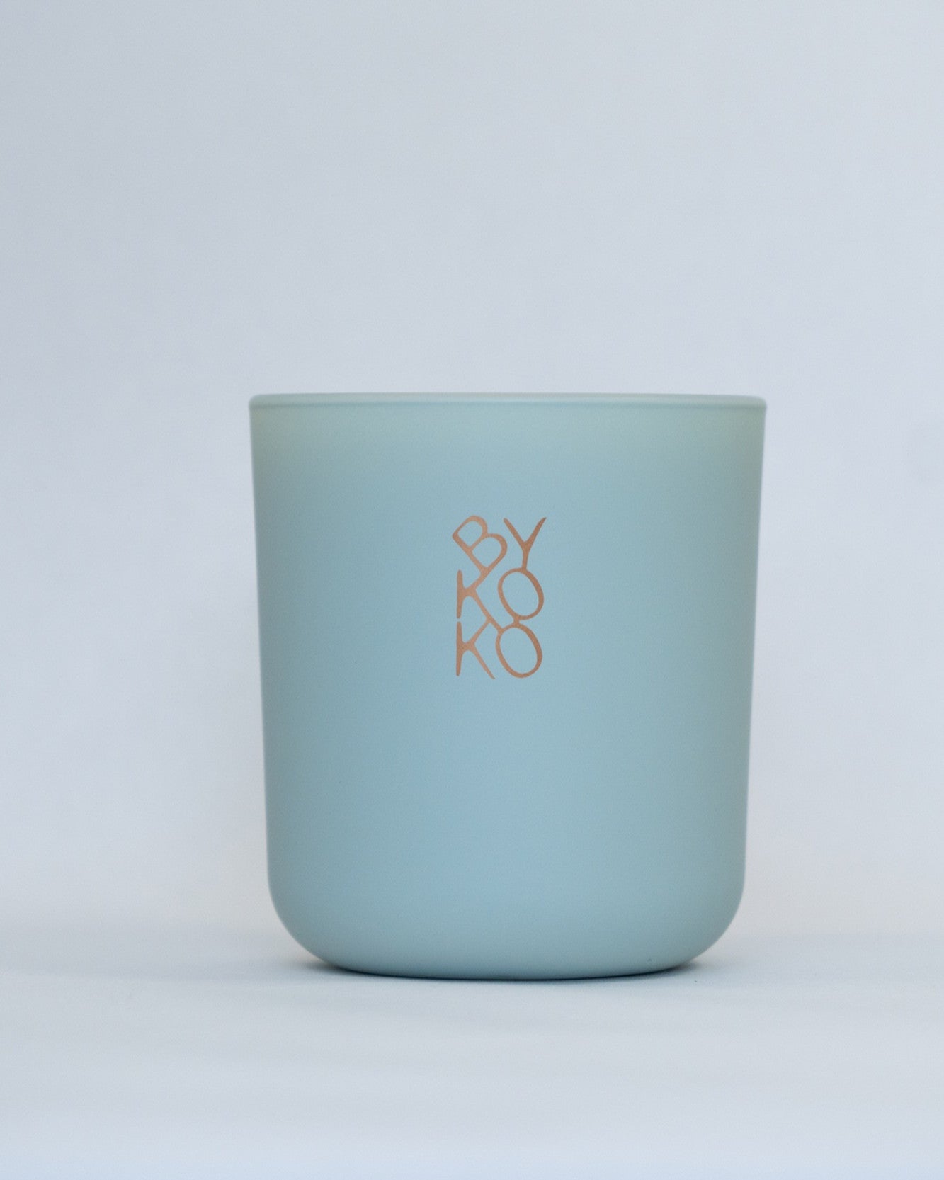 BYKOKO Amalfi Coast scented candle in matt sea-green glass