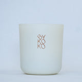 BYKOKO Edelweiss Bloom scented candle in matt ivory glass