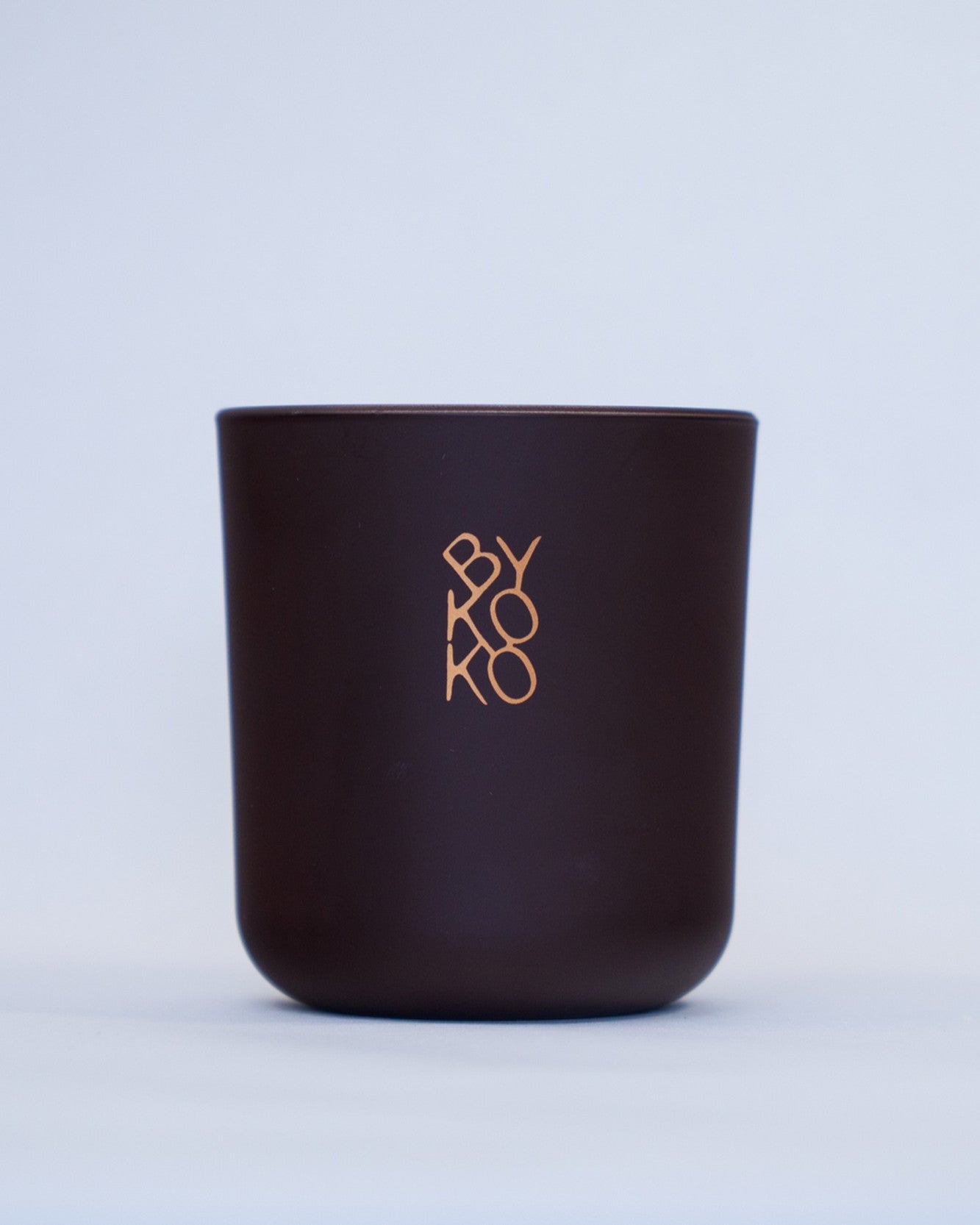 BYKOKO Havana Lovers scented candle in matt aubergine-brown glass