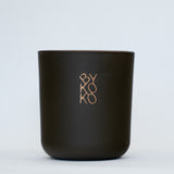 BYKOKO Swiss Chalet scented candle in matt dark olive-green glass