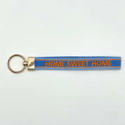 HOME SWEET HOME Gewebter Bestickter Schlüsselanhänger