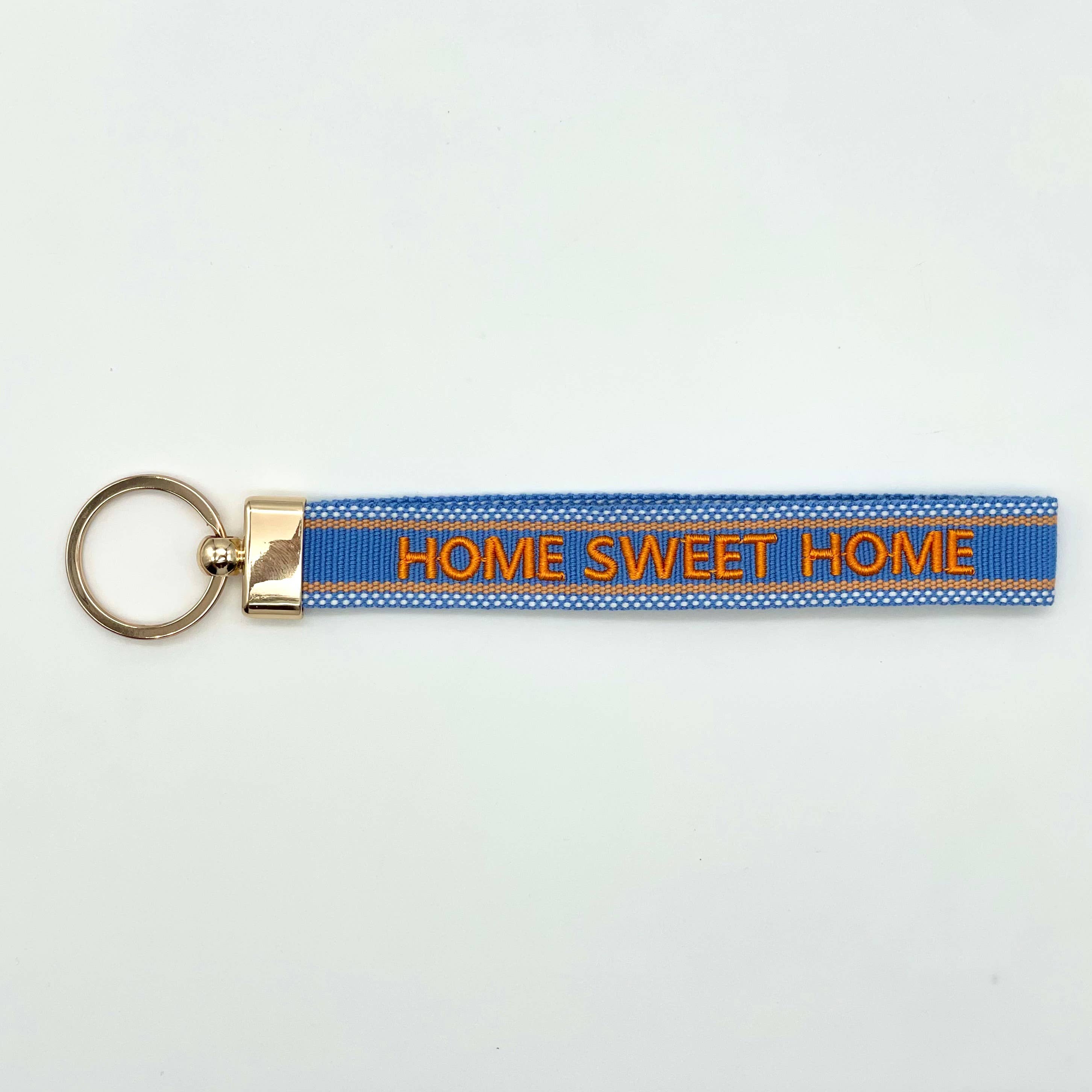 HOME SWEET HOME Gewebter Bestickter Schlüsselanhänger