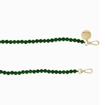 CARLA Phone Chain Green Chalcedony elegant beaded crossbody smartphone accessory with green gemstone style beads