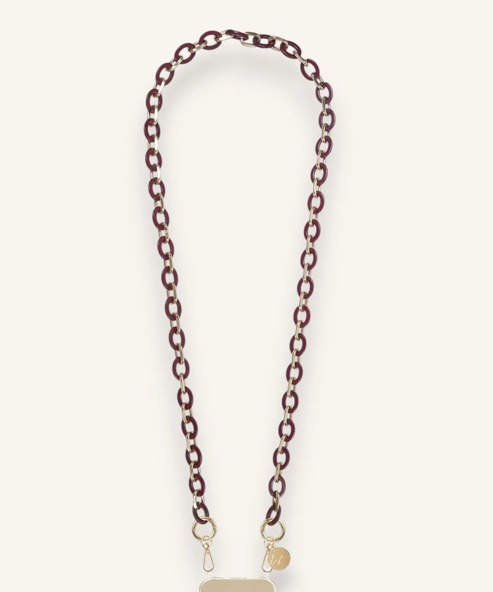 Cassy Crossbody Phone Chain Bordeaux elegant stylish smartphone accessory deep red crossbody strap